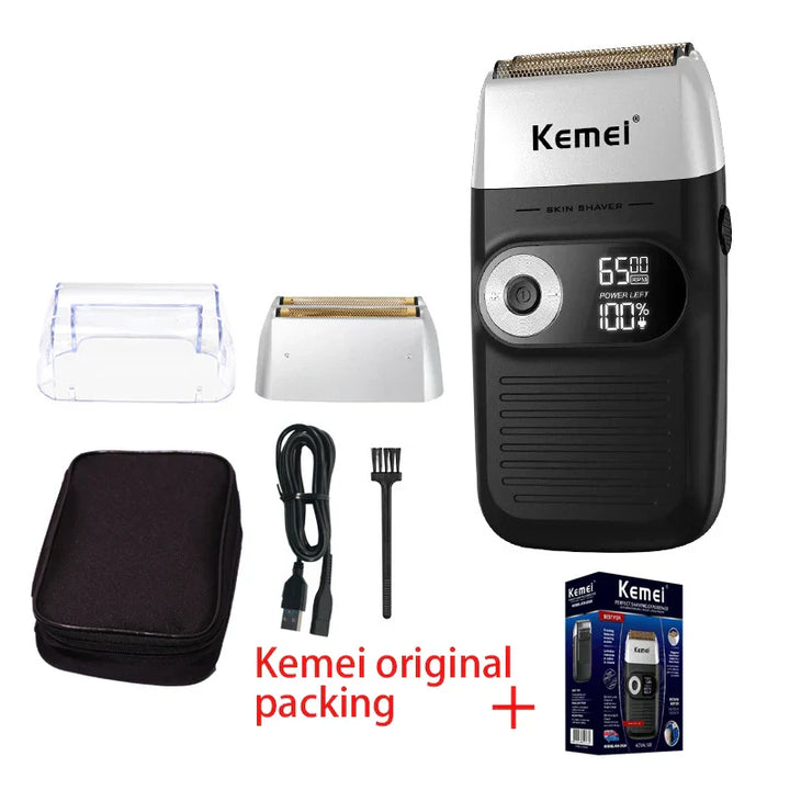Kemei Electric Shaver Men Rechargeable Beard Shaver Electric Razor Floating Barber Hair Trimmer Face Care Shaving Machine