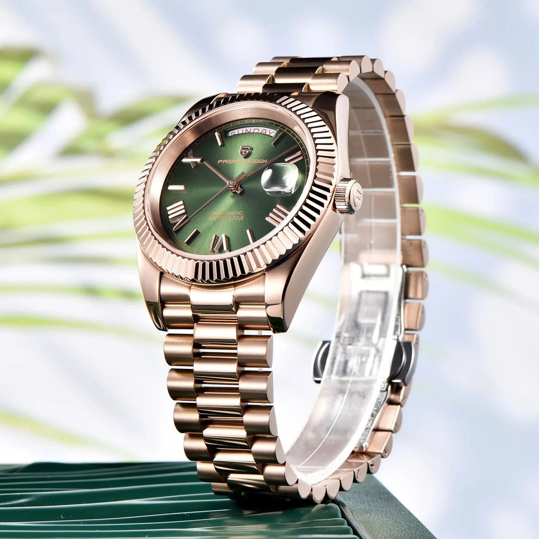 2024 New PAGANI DESIGN Rose Gold DD40 Luxury Automatic Watch Men Mechanical Wrist Watches Men Japan NH36A AR Sapphire crystal
