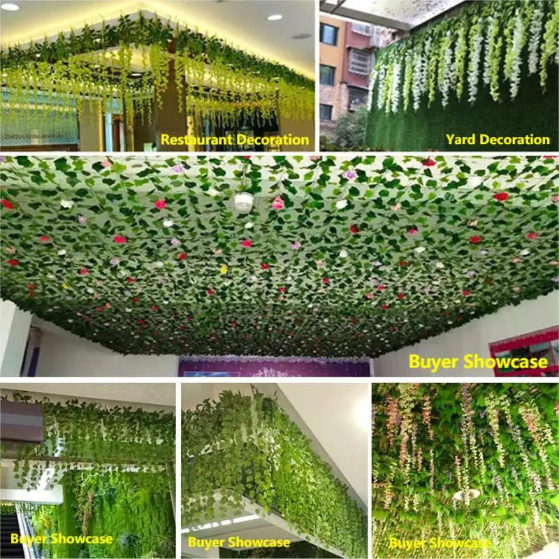 Artificial Garland Silk Wall Plant Home
