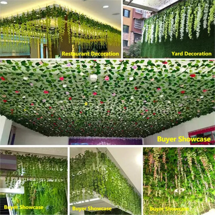 Artificial Garland Silk Wall Plant Home