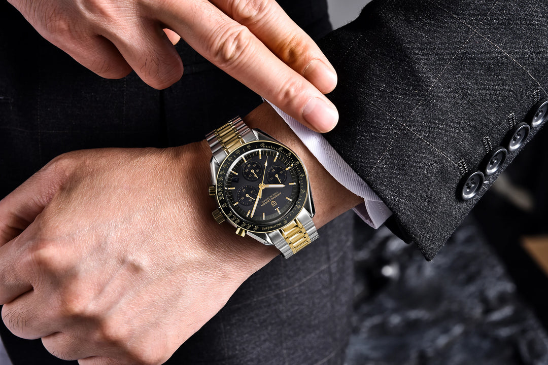 PAGANI DESIGN 2025 Silver Gold Moon Luxury Quartz Watches Men Sport Chronograph Sapphire Crystal Stainless steel Watch For Men