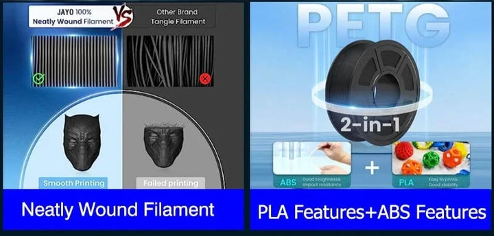 JAYO  pla plus SILK Three Colors Silk Rainbow 3D Printer Filament 1.75mm 100% No Bubble FDM 3D Printer Materials for 3D Printer