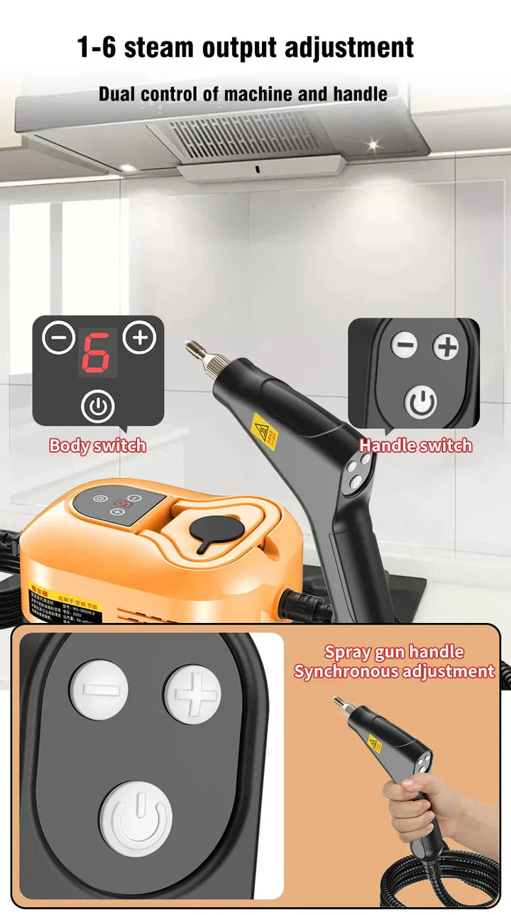 Handheld High Pressure High Temperature Household Steam Cleaner For Air Conditioner Kitchen Car Furniture Steam Cleaner EU/US