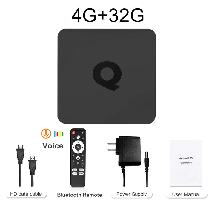 128GB Q1 Android 14 TV Box AllwinnerH313 Quad Core Global Version Smart Streaming Media Player 2.4G&5G Wifi BT 4K Set Top Box