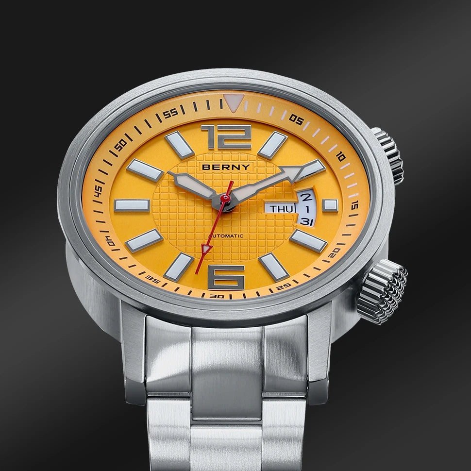 20Bar Diver Automatic Watch For Men Miyota 8205 Super Luminous Sapphire Swim Sport Mechanical Automatic Self Winding Wristwatch