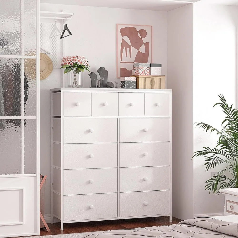 White Dresser with 12 Drawers