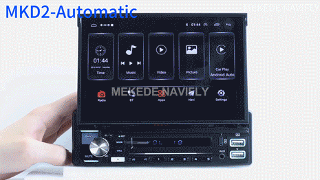Universal 7" 1din Retractable Screen Car Radio Android Auto Carplay Multimedia Video Player Intelligent Vehicle System BT FM USB