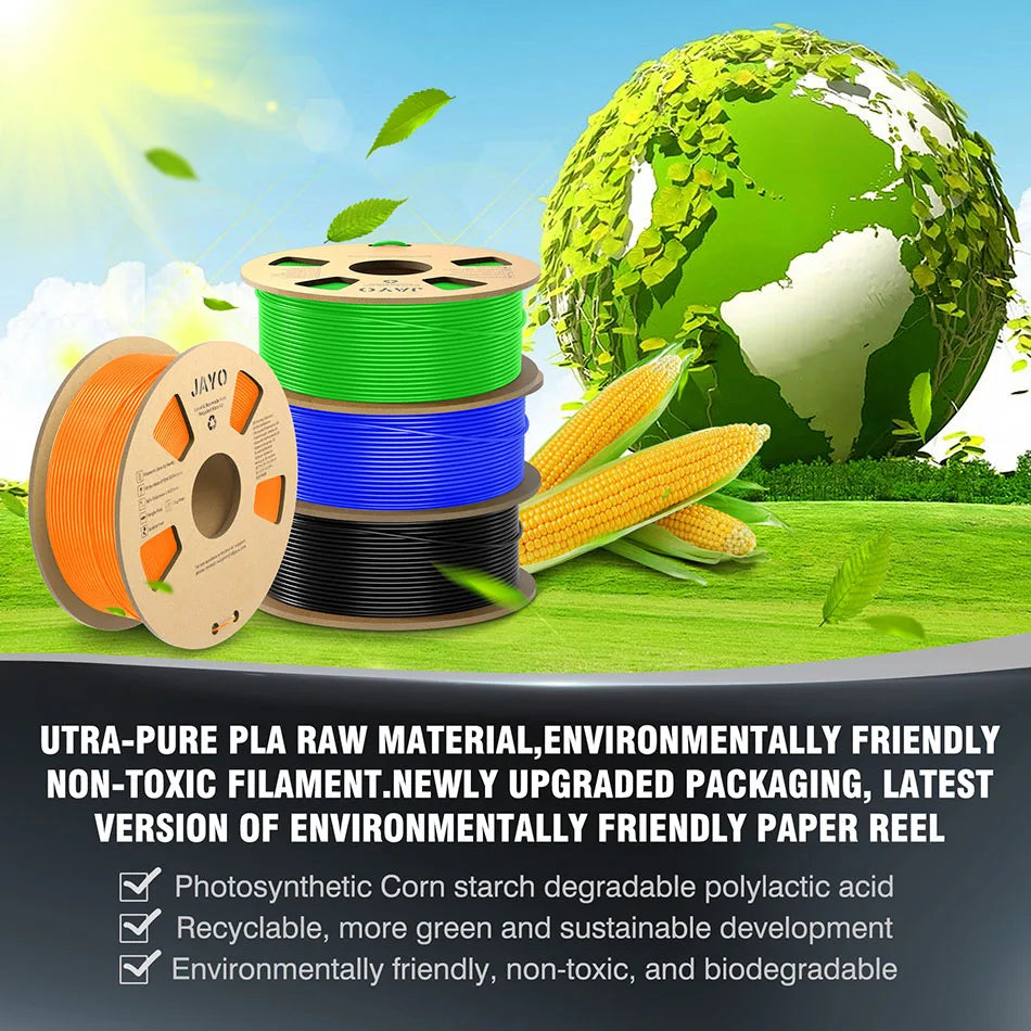 JAYO PLA 3D Filament 1.75MM 10Rolls/set PLA+/Silk PLA/PLA Matte /PETG 3D Printer Filament For FDM Black 3D PrintIng Materials