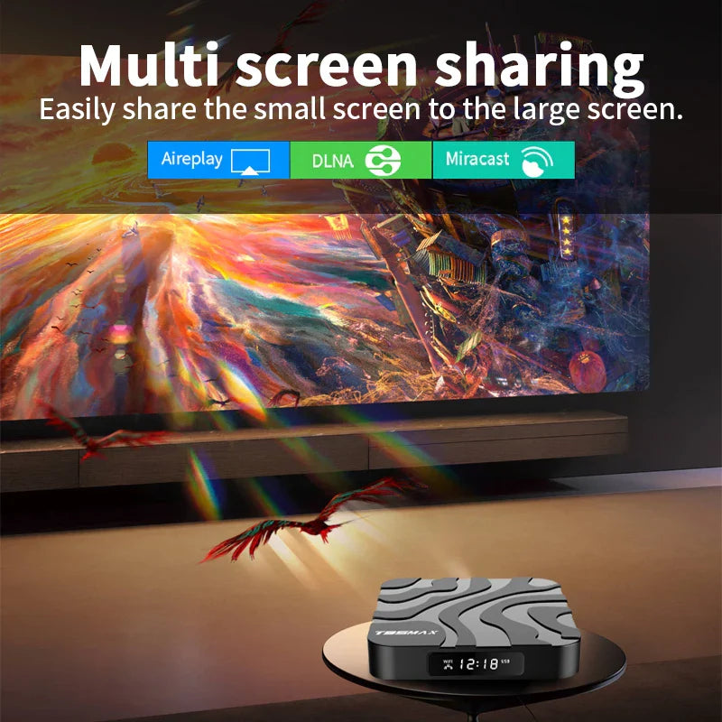 T95 MAX H618 Smart TV Box Android 12 2.4G 5G Dual Wifi Quadcore 1GB/2GB/4GB RAM 8GB16GB32GB64GB 8K HD Media Player Set Top Box