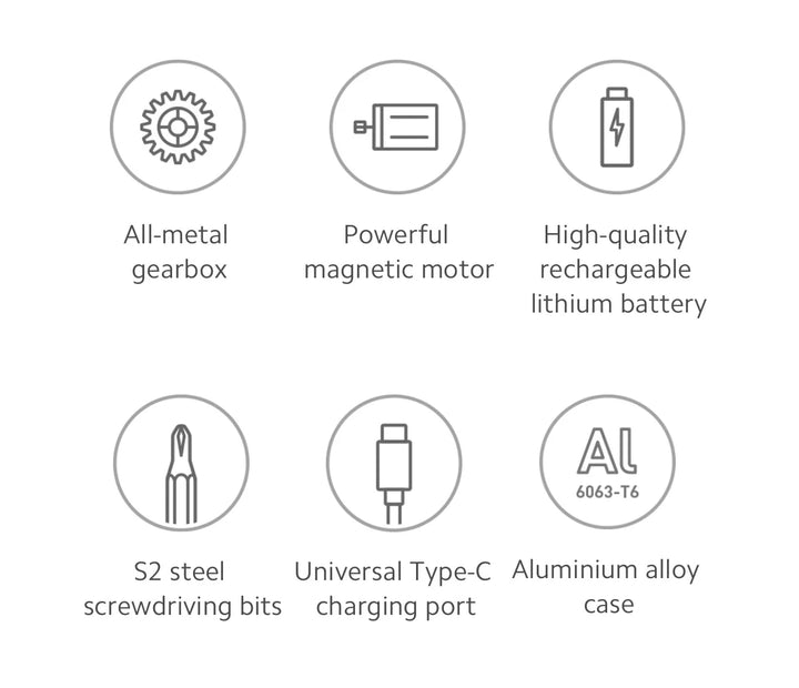 Xiaomi Mijia Electric Precision Screwdriver Magnetic Kit with 24 PCS Screw Heads Power Tools Sets for Smart Home PC Phone Repair