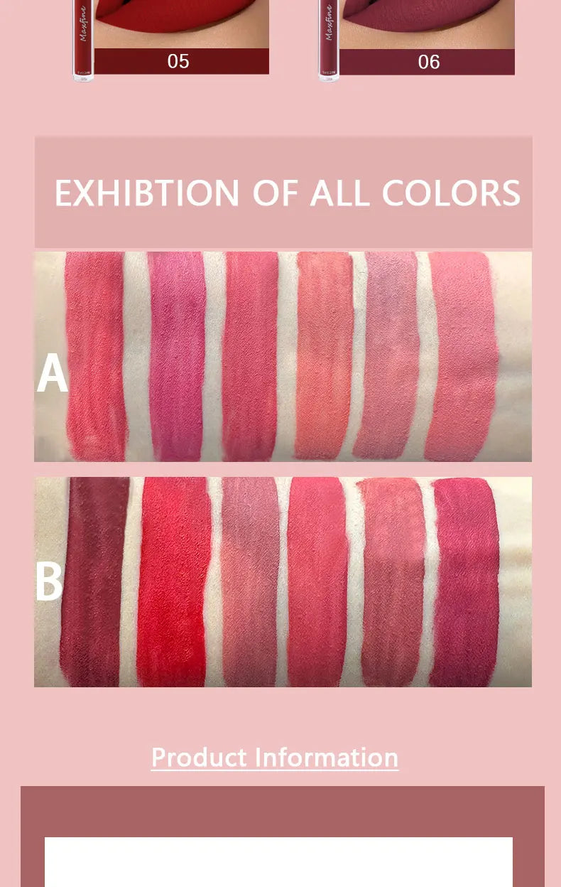 6-Color Waterproof Lip Gloss Set