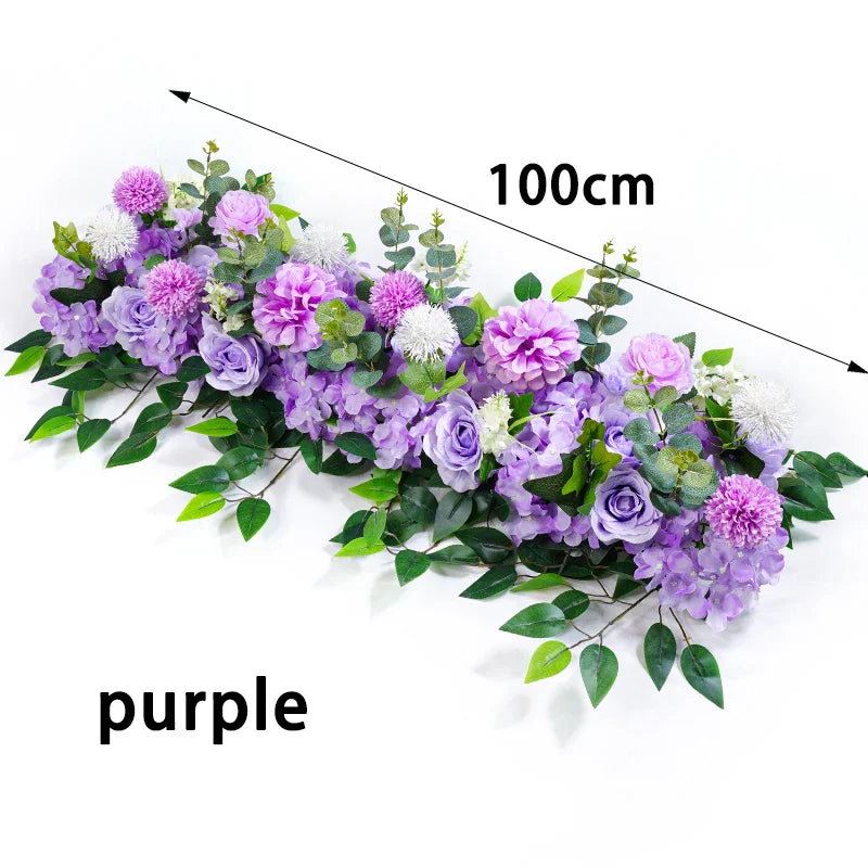 DIY Wedding Flower Wall Decor Silk Peonies Rose Artificial Floral Row Wed Arch Backdrop   wedding supplies garden decor outdoor