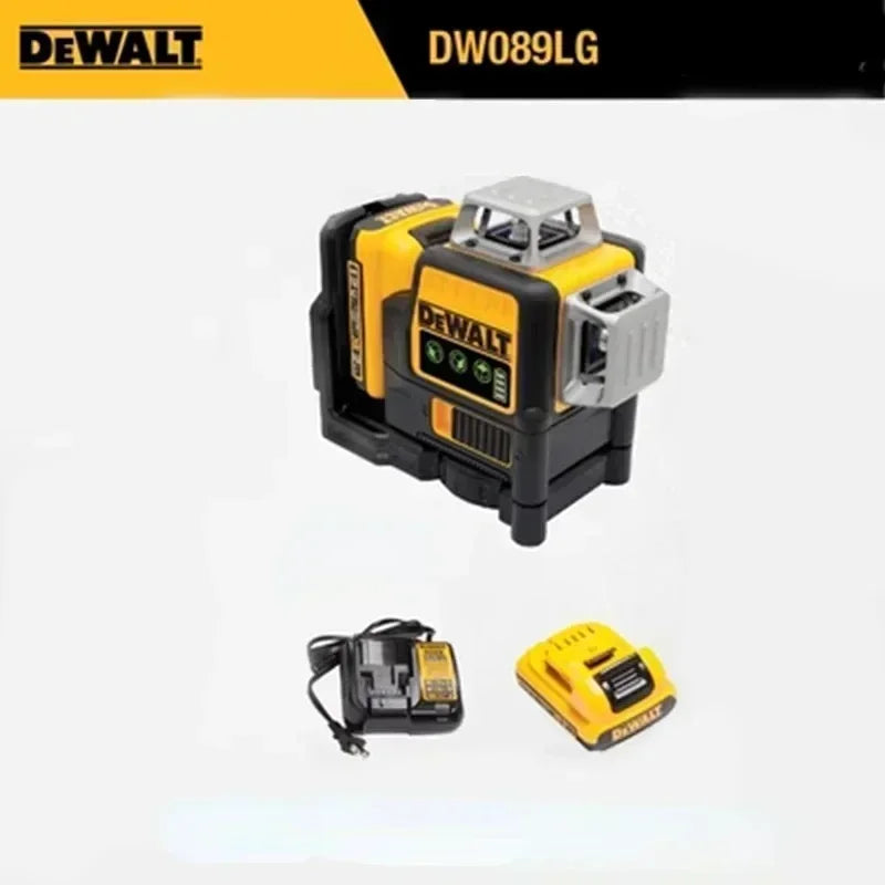 Dewalt DW089L Sides*360 Degree Vertical Lithium Battery 12 Lines Laser Level Horizontal Green Meter Outdoor tools