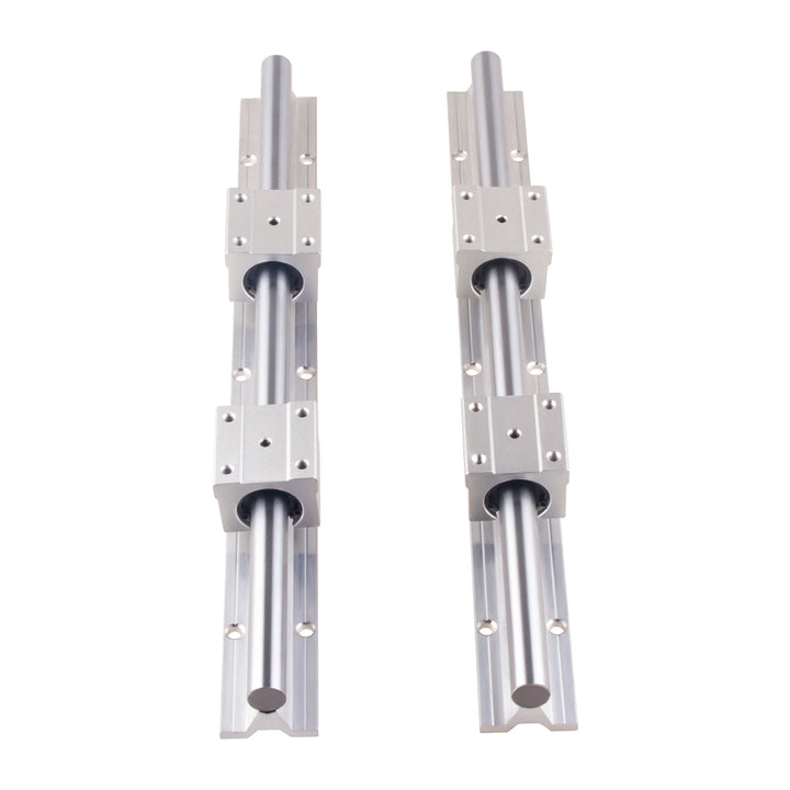 2Set SBR20 SBR 12 SBR25 SBR16 300 400 500 600 800 1000 1200mm Fully Supported Linear Rail Shaft Rod with 4 SBR16UU Block Bearing