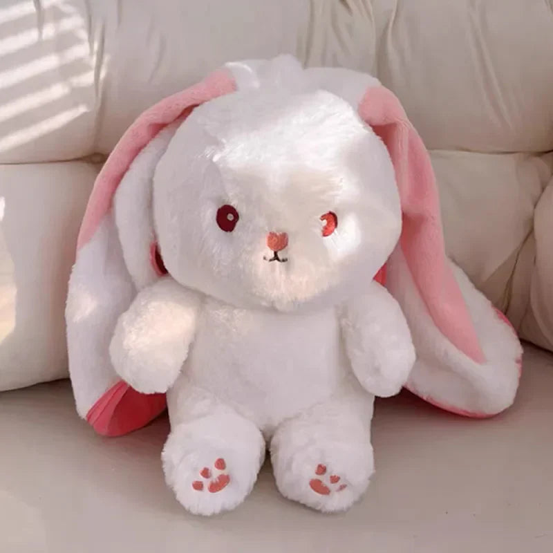 Cute Strawberry Carrot Rabbit Plush Toy Stuffed Creative Into Fruit Transform Baby Cuddly Bunny Doll 25cm for Kid Birthday Gift