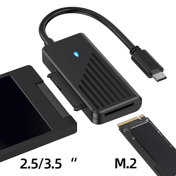 SATA to USB3.0 Adapter 5Gbps 2.5/3.5 Inch USB to SATA Adapter SSD Hard Disk Adapter M.2 NGFF Solid State Converter for Laptop PC