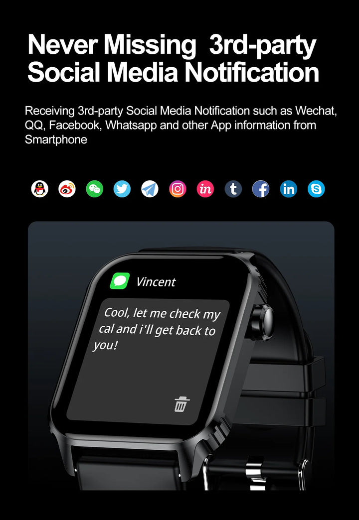 TG08 Smart Watch, 1.85"Smartwatch for Men Women (Answer/Make Call), Fitness Tracker with 100+ Sport Modes, Waterproof Watch.