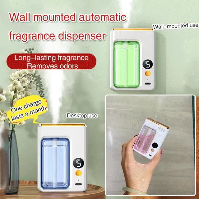 MIni Scent Machine Automatic Aromatherapy Diffuser Digital display smart Essential Oil Diffuser wall hanging Aroma Anion Mist