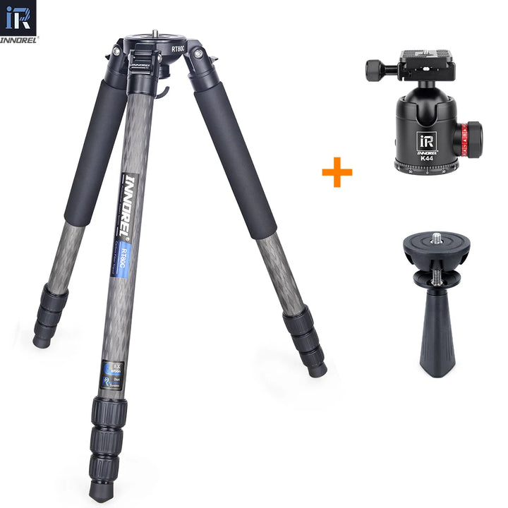INNOREL RT80C Carbon Fiber Camera Tripod Professional Birdwatching Heavy Duty Tripod 75mm Bowl Adapter for DSLR Video Camcorder