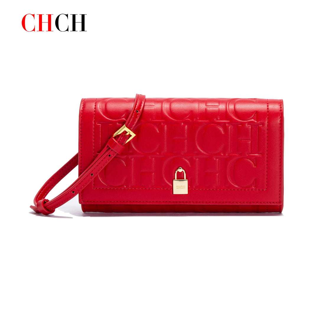 CHCH Women's Shoulder Bag 2024 Brand New Flip Letter Embossed Crossbody Bag