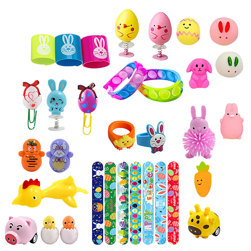 Prefilled Easter Eggs with Stress Relief Toys Easter Basket Stuffers Surprise Easter Eggs for Kids Easter Egg Hunt Game and Part