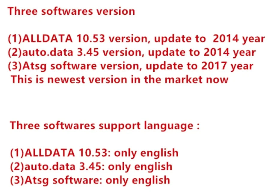Hot ! Latest Car 2025 Auto Diagnostic Tool - Alldata 10.53 & Autodata 3.45 Pro + ATSG 2017 | Car Repair & Maintenance Software