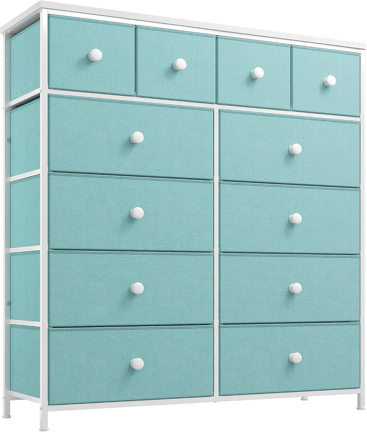 White Dresser with 12 Drawers