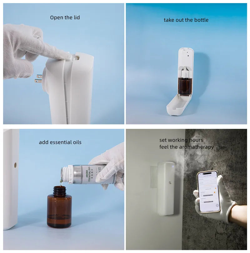 Namste Coverage 300m³  Aromatherapy machine Electric Fragrance Diffuser Bluetooth Home Air Freshener  Wall Mounted Air Purifier