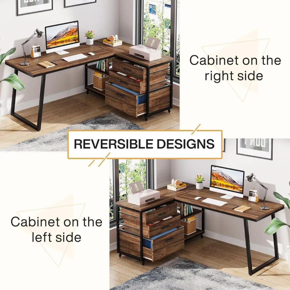 Office Desk with Storage