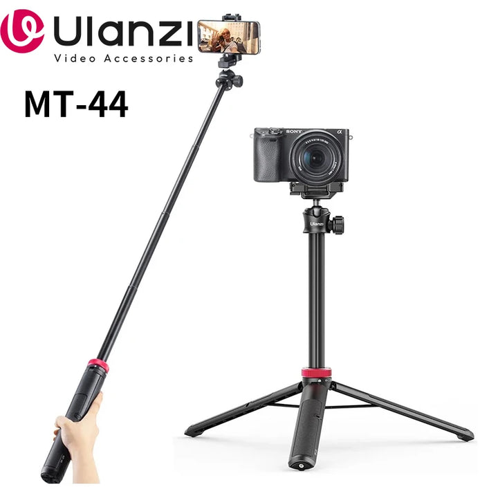 Ulanzi MT-44 Extend Livestream Tripod Stand 42inch Tripod with Phone Mount Holder Vertical Shooting Phone DSlR Camera Tripods