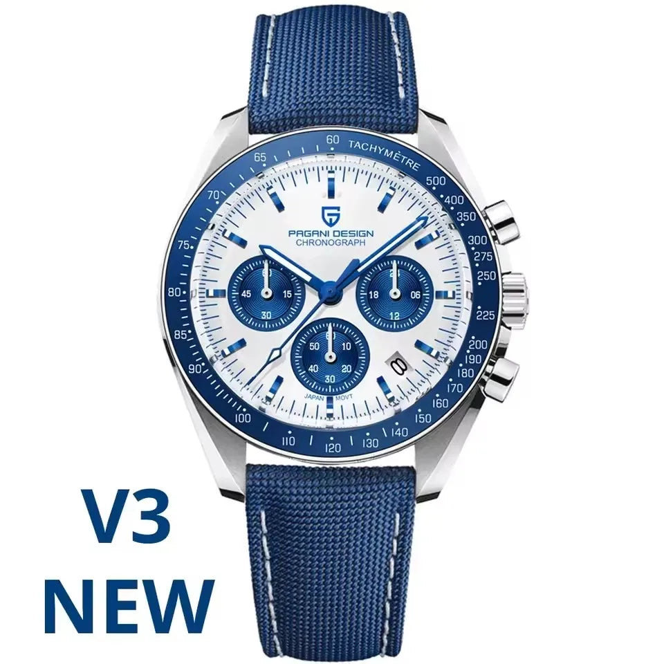 2025 New PAGANI DESIGN V5 Moon Men's Watches Top Luxury Quartz Watch For Men Chronograph Waterproof Sport Stainless Steel Clock