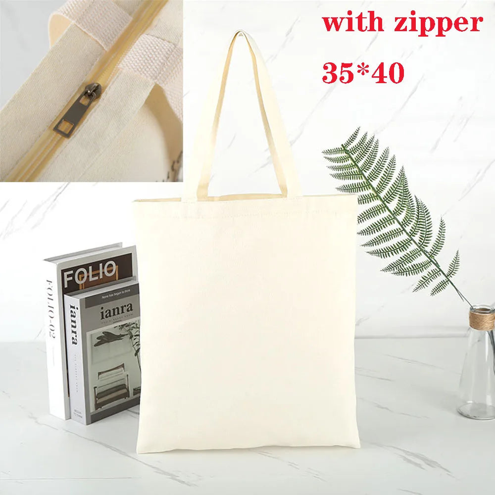 Canvas Bag Grocery Bag Food shopper Bag Eco-Friendly foldable Bag folding Pocket Tote Portable Shoulder Handbags Shopping bag