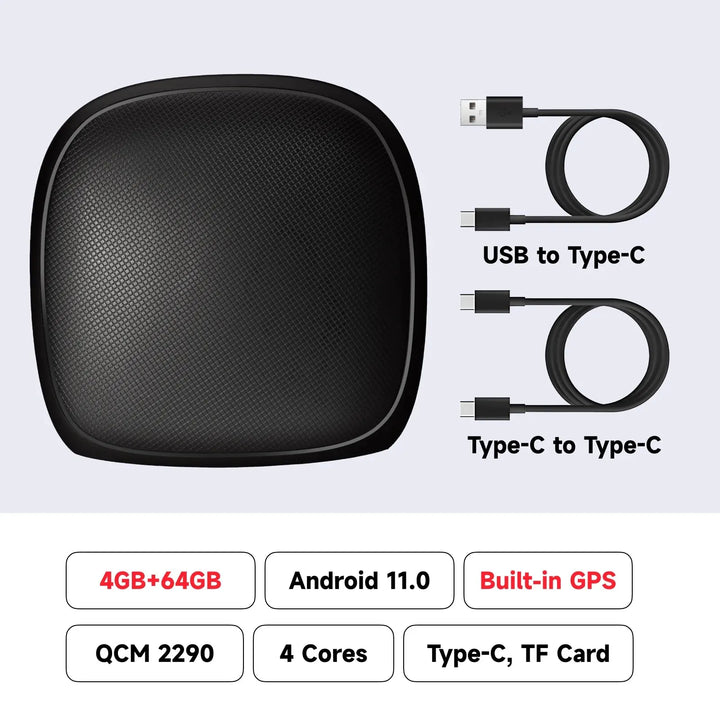 CarPlay Ai Box 8+128G Android 13 Wireless Carplay Android Auto QCM6125 8-Core CPU 4G LTE for VW Audi Kia Fiat