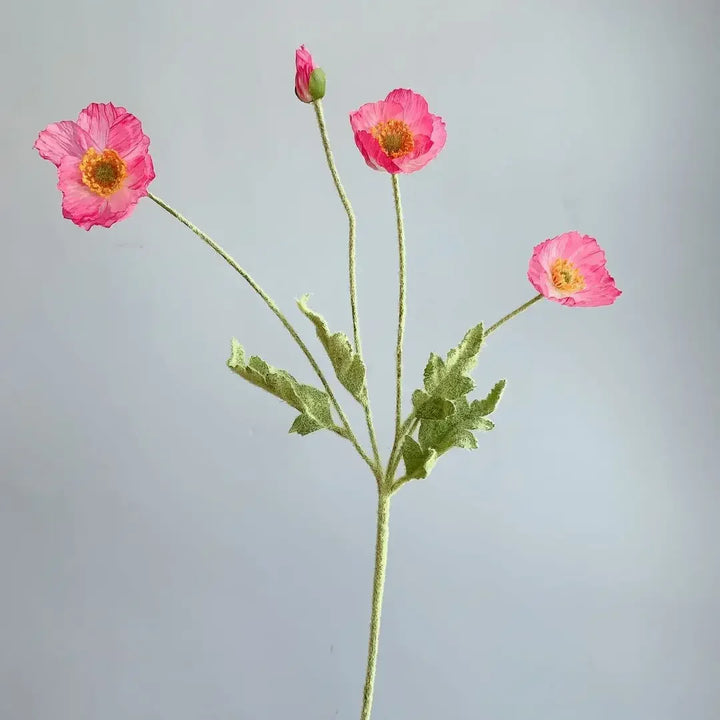 Artificial Silk Poppy Flowers Bouquet