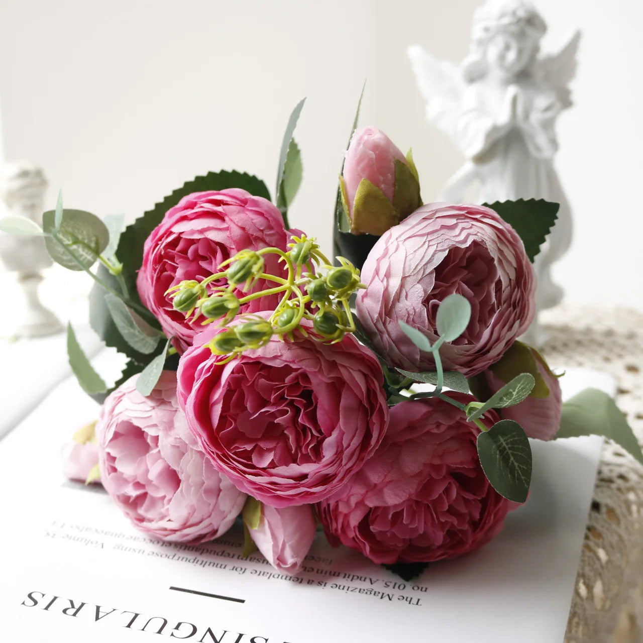 Artificial Peony Rose Bouquet