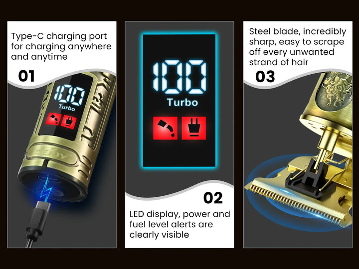 Sejoy Hair Clippers for Men Professional Cordless Barber Clippers for Hair Cutting Machine Rechargeable Beard Trimmer