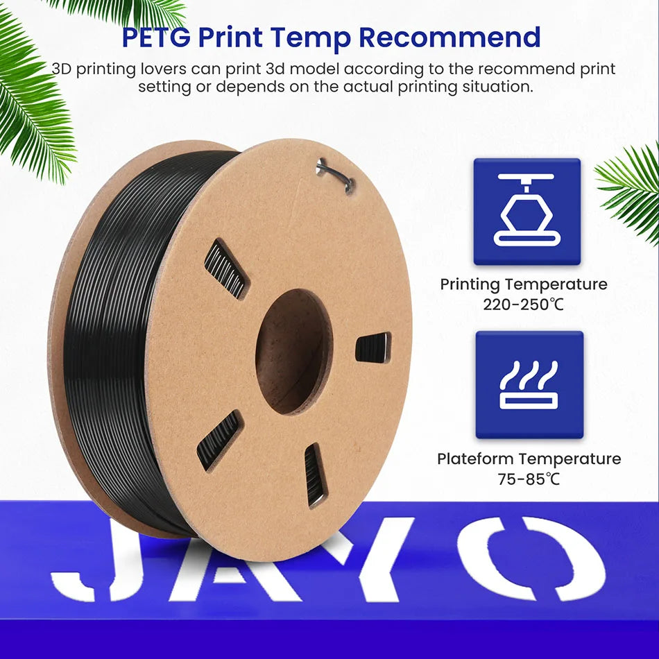 JAYO PLA 3D Filament 1.75MM 10Rolls/set PLA+/Silk PLA/PLA Matte /PETG 3D Printer Filament For FDM Black 3D PrintIng Materials