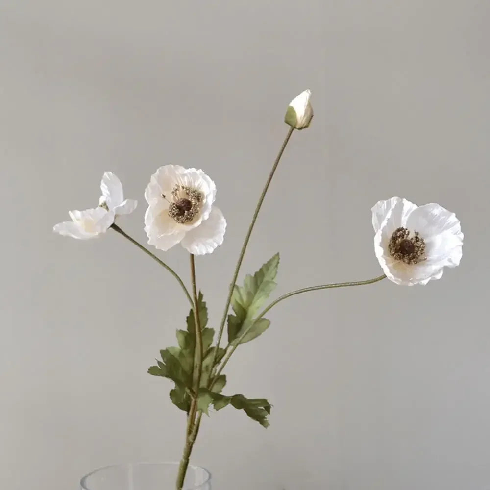 Artificial Silk Poppy Flowers Bouquet