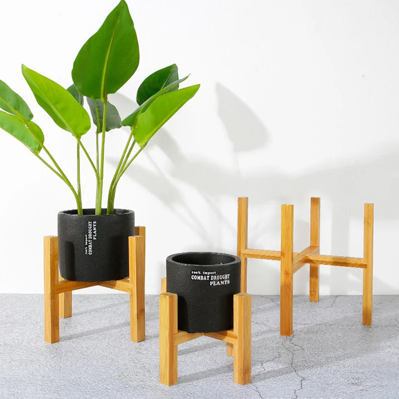 Small Durable Wooden Plant Stand
