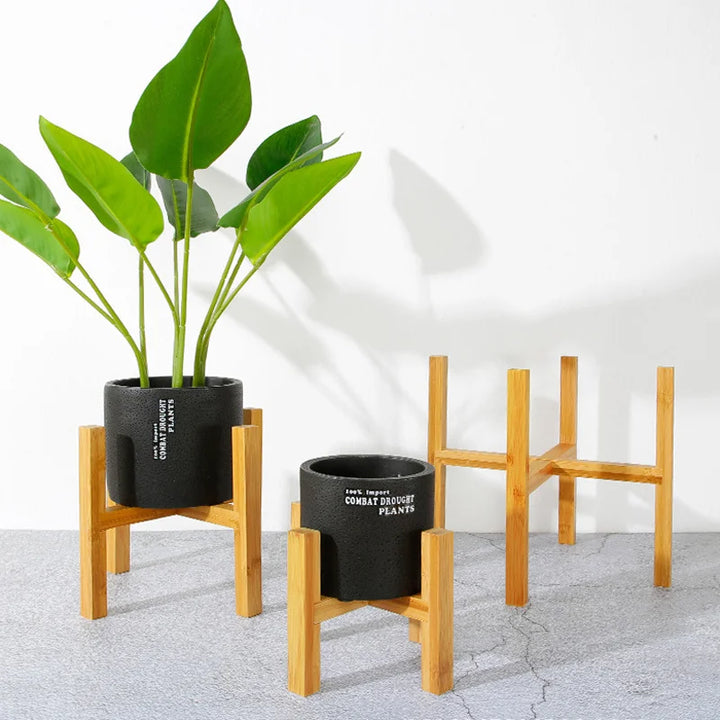 Small Durable Wooden Plant Stand