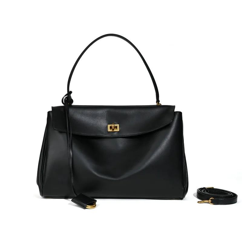 2025 Luxury Brand Rodeo Woman Bags Spring Autumn Genuine Leather Women Totes Fashion Gold Buckle Women Shoulder HandBags
