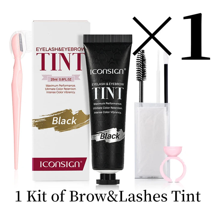 ICONSIGN Lashes Eyebrow Tint Kit Professional Fast Perming Dye Brow Mascara Tattoo Cream Waterproof Long Lasting 60 to 90 Days