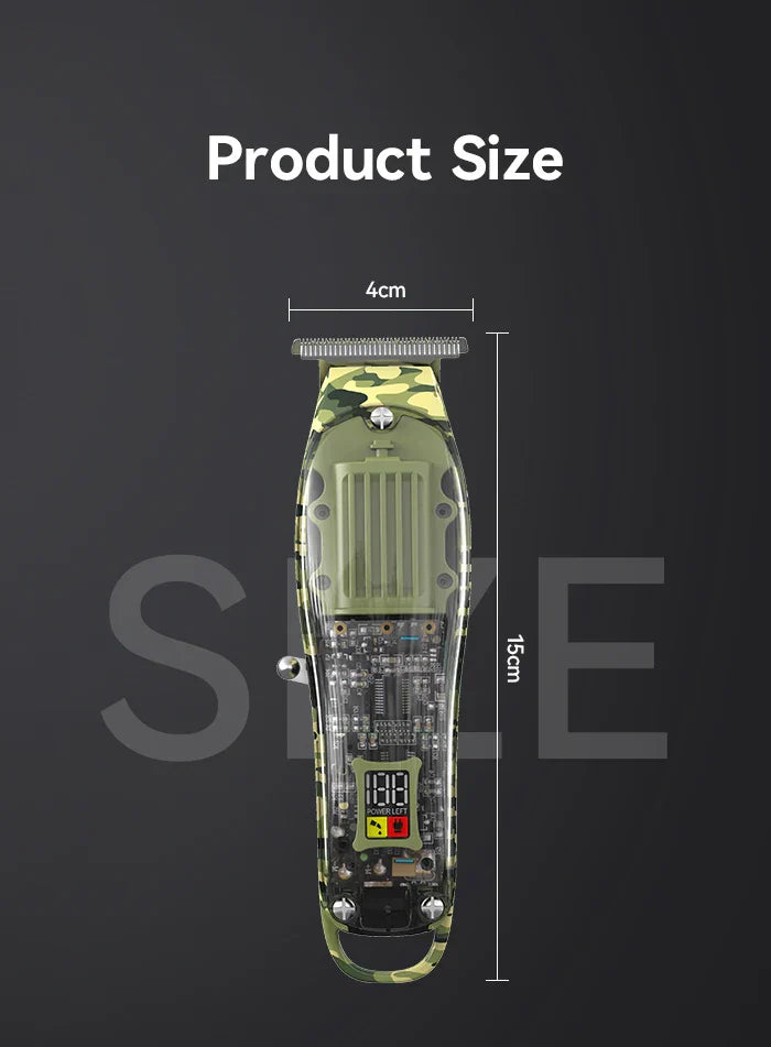 Kemei Transparent Body Electric Hair Clippers Kit KM-1926 KM-1928 Rechargeable Trimmer KM-TX7 Waterproof Men's Shaver Barber