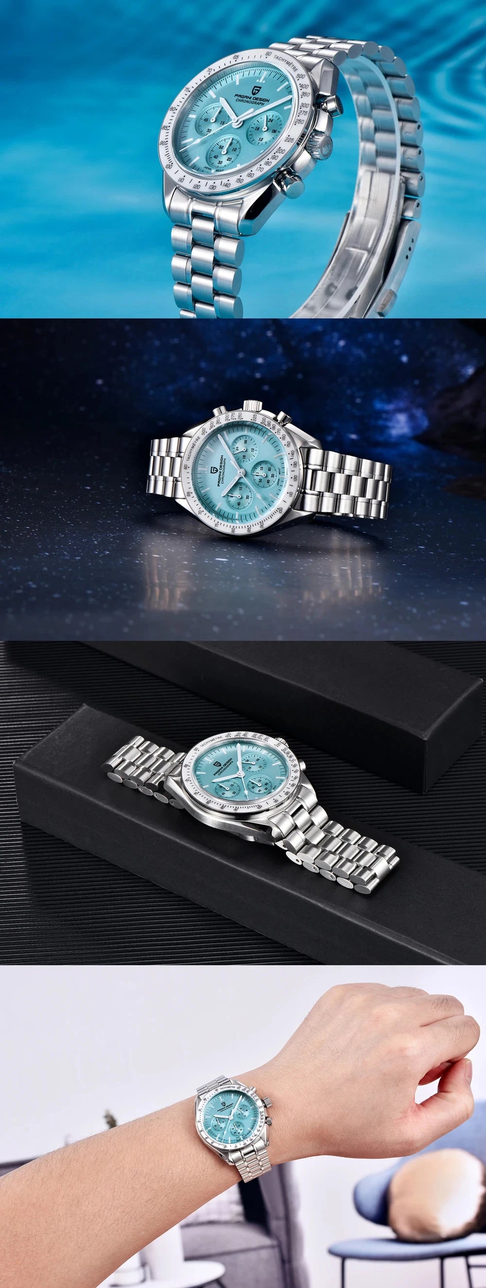 PAGANI DESIGN Watches For Men Chronograph Sapphire Luminous luxury Quartz Wristwatch Waterproof reloj deportivo hombre 2024 NEW