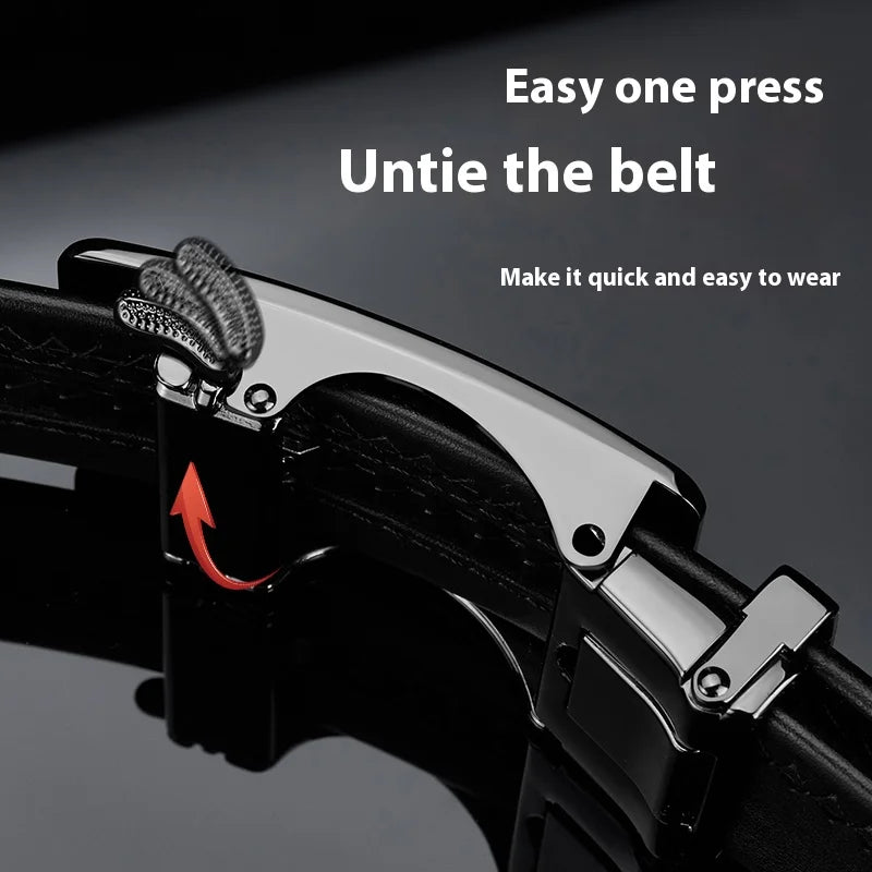 Luxury belts for men Genuine leather belts Alloy buckle automatic belt Men's fashion designer belts Jeans waistband