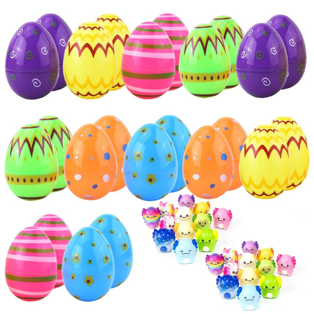 Prefilled Easter Eggs with Stress Relief Toys Easter Basket Stuffers Surprise Easter Eggs for Kids Easter Egg Hunt Game and Part
