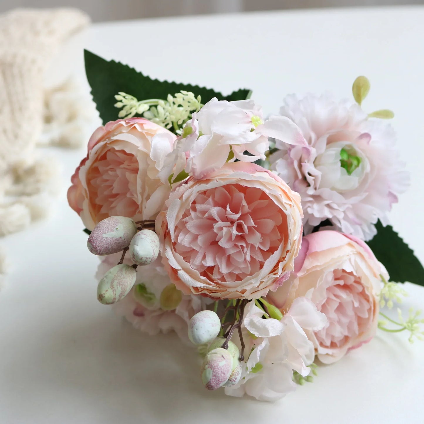 Artificial Peony Rose Bouquet