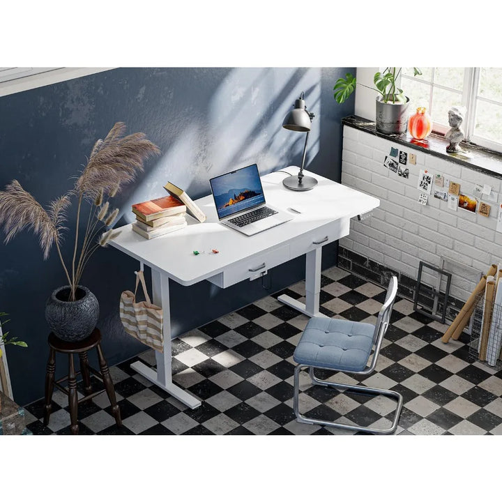 Adjustable Standing Desk with Drawers