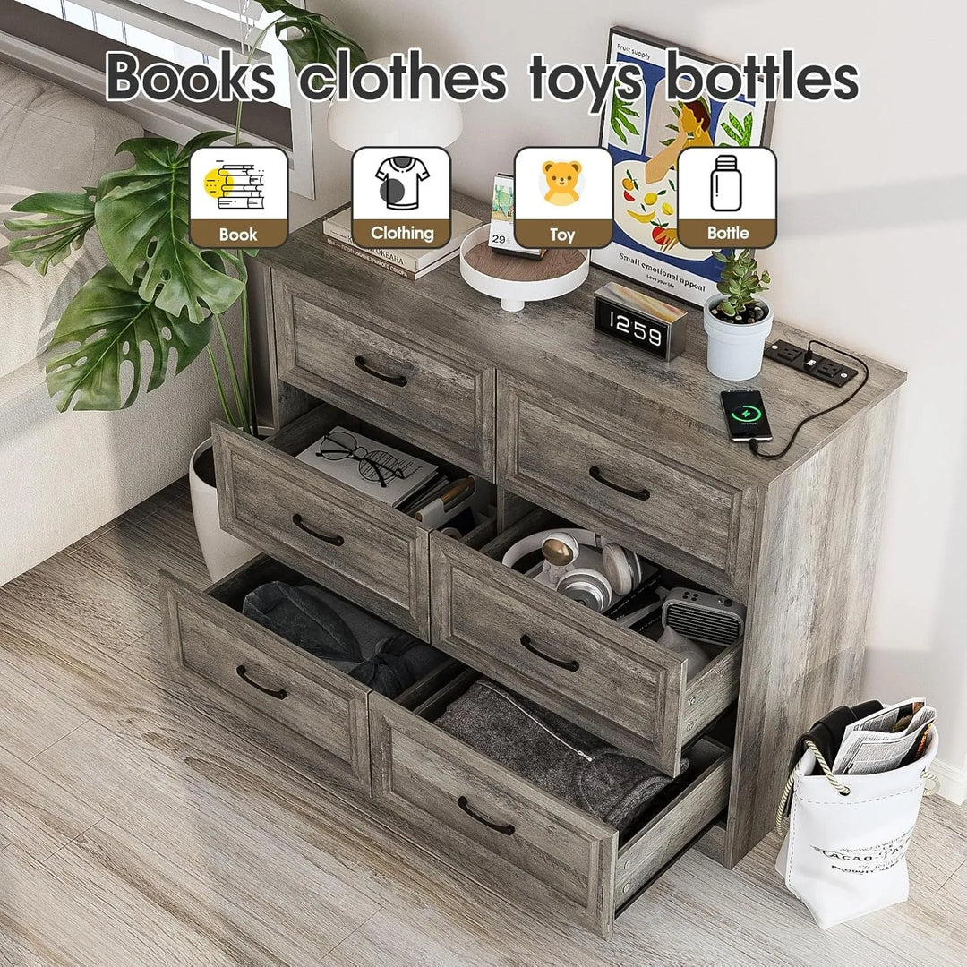 Dresser with Charging Station