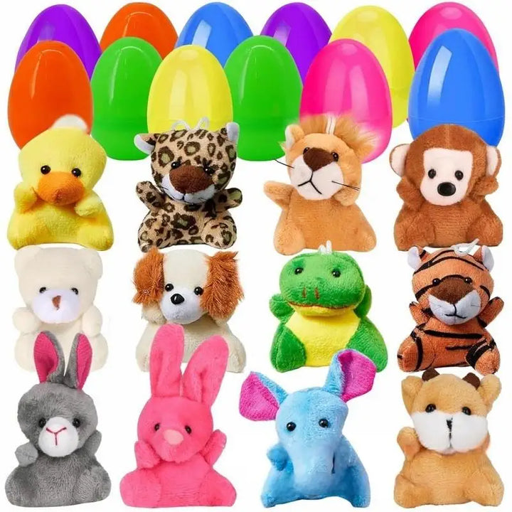 Rabbit Shaped Tabletop Hand and Foot Print Wooden Decorative Keepsake Plaque Is Suitable for Easter 12 Pcs Prefilled Easter Eggs